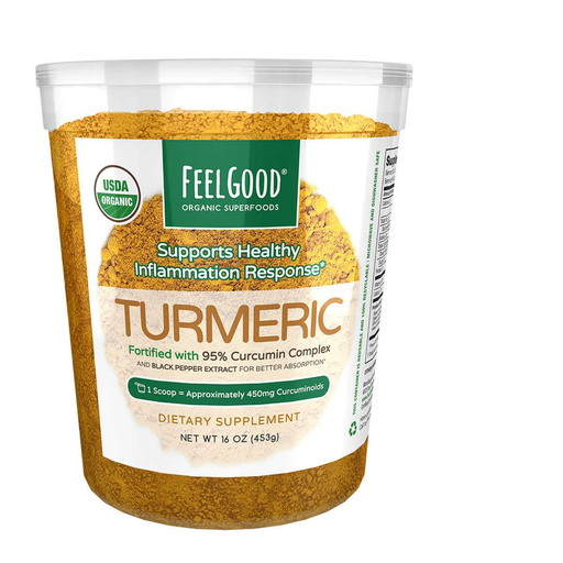 Feel Good USDA Organic Turmeric Powder, 16 Ounces - Home Deliveries