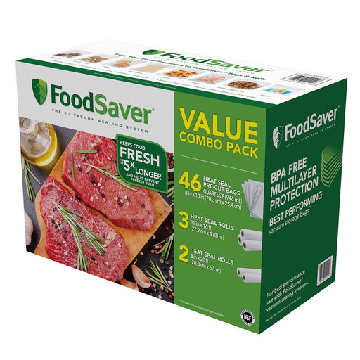 FoodSaver Vacuum Sealer Bag and Roll Combo Pack ) | Home Deliveries