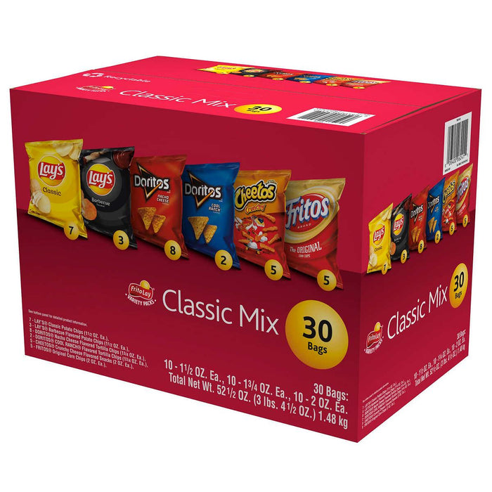 Frito Lay Classic Mix, Variety Pack, 30-count