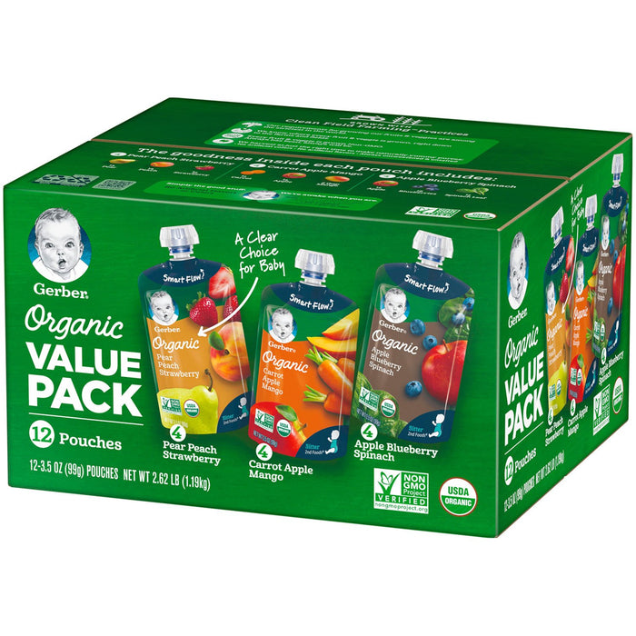Gerber Organic 2nd Foods Variety Pack (3.5 oz., 12 ct.) ) | Home Deliveries