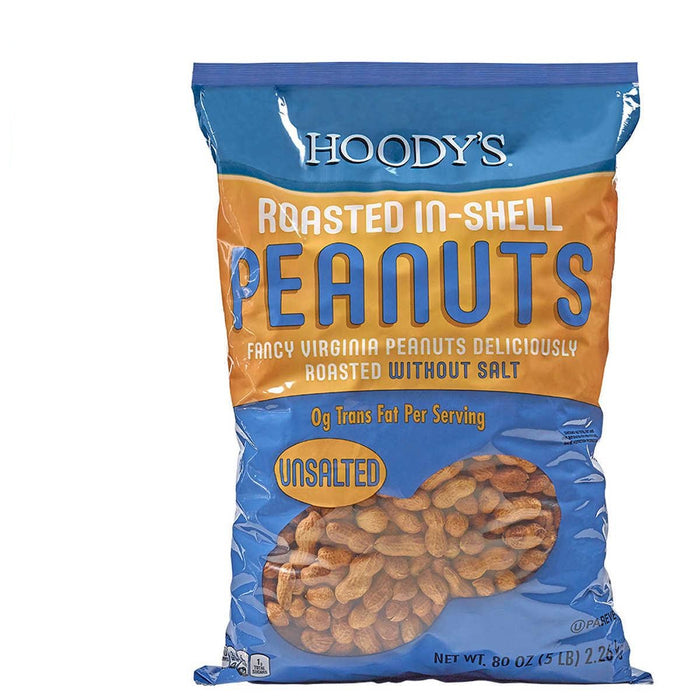 Hoody's Roasted Unsalted Peanuts 20 lbs, 4-pack