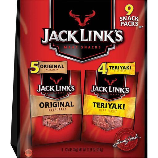 Jack Link's Beef Jerky, Variety Pack, 1.25 oz, 9-count ) | Home Deliveries
