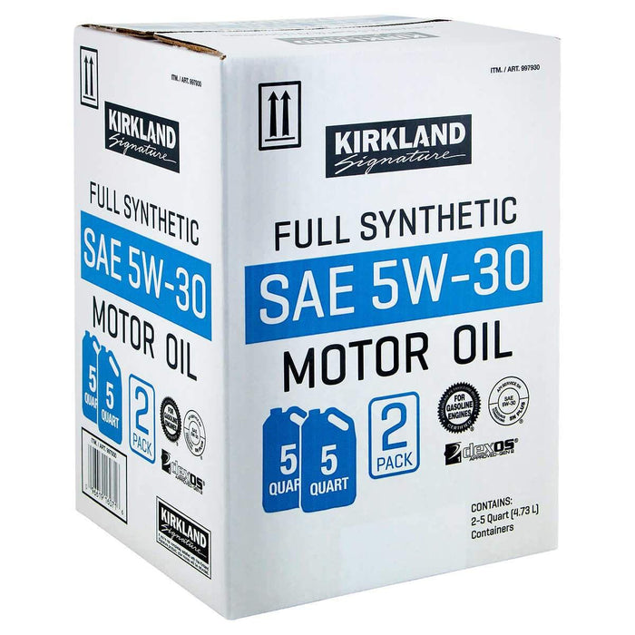 Kirkland Signature 5W-30 Full Synthetic Motor Oil 5-quart, 4-Bottles