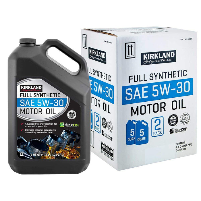 Kirkland Signature 5W-30 Full Synthetic Motor Oil 5-quart, 4-Bottles