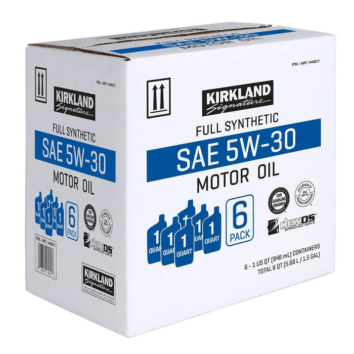 Kirkland Signature 5W-30 Full Synthetic Motor Oil 1-Quart, 12-Bottles