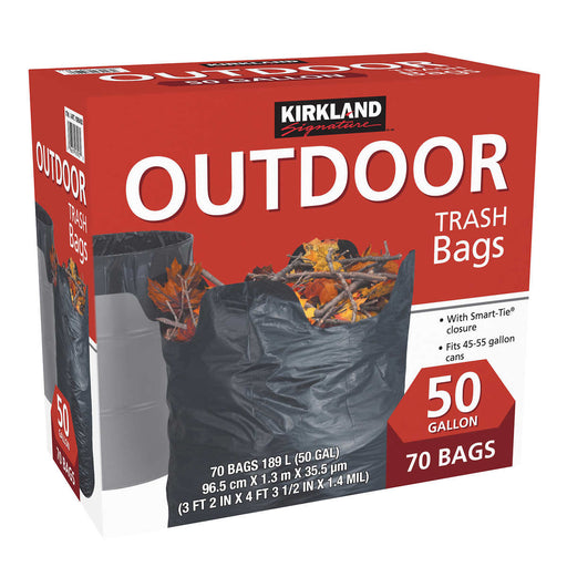  Kirkland Signature 18 Gallon Compactor & Kitchen Trash Bags,  70-Count (4-Pack) : Health & Household