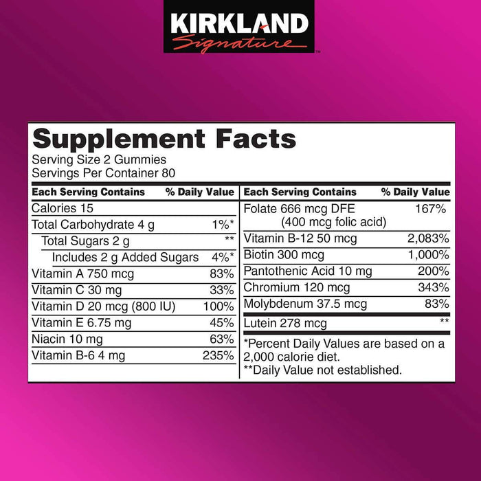 Kirkland Signature Adult Multivitamin, 320 Gummies