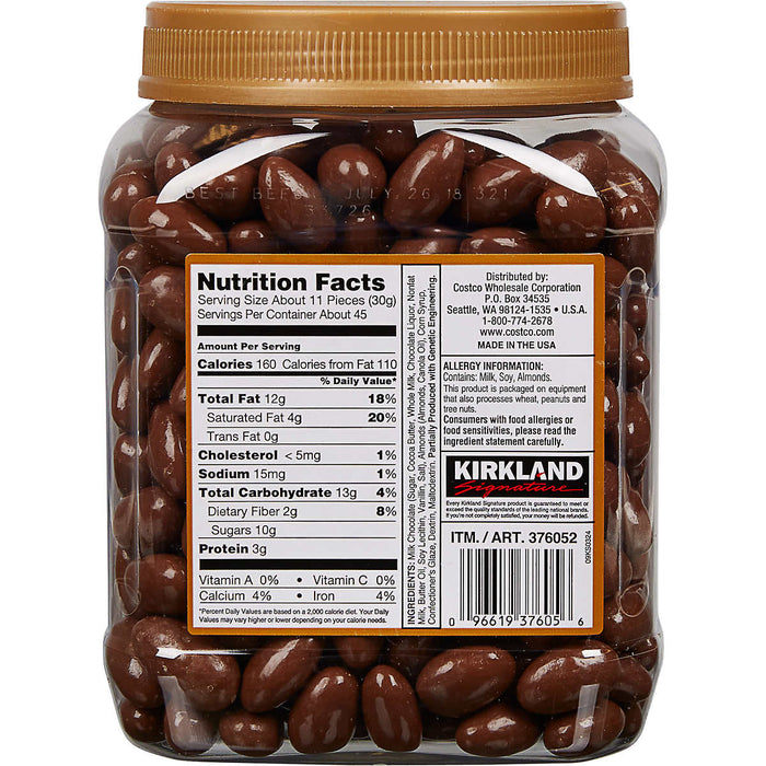 Kirkland Signature Almonds, Milk Chocolate, 3 lb ) | Home Deliveries