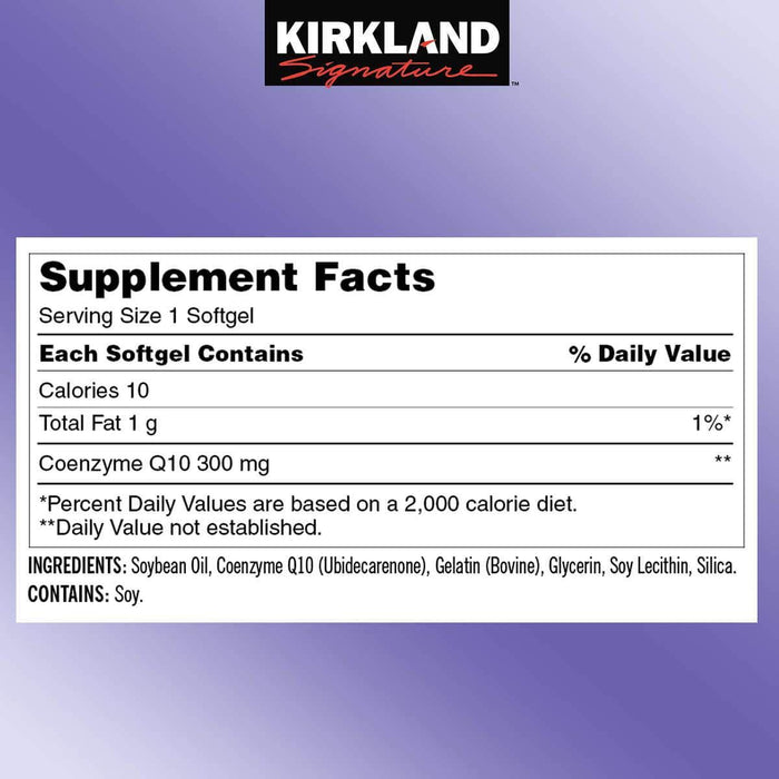 Kirkland Signature CoQ10 300 mg., 100 Softgels - Home Deliveries