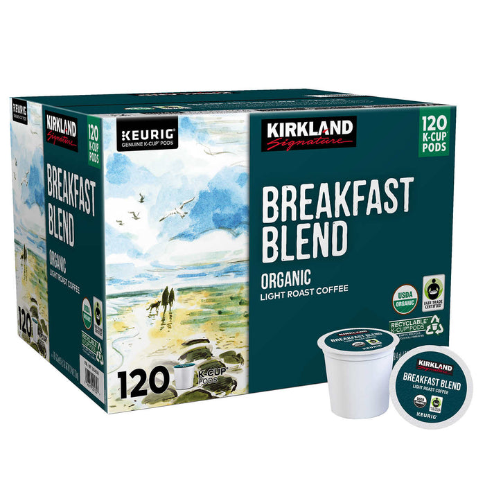 Kirkland Signature Coffee Breakfast Blend Recyclable K-Cup Pods, 120-count ) | Home Deliveries