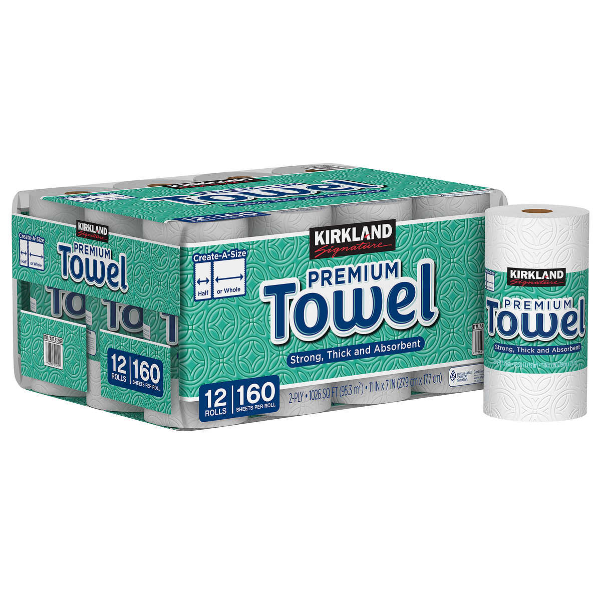 2-Ply Paper Towels, Flex-Sheets, 150 Sheets per Roll, 12 Rolls (2