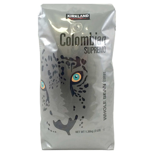 Kirkland Signature Colombian Supremo Coffee, Whole Bean, 3 lbs ) | Home Deliveries