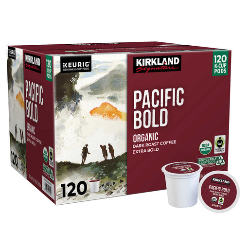 Kirkland Signature Coffee Organic Pacific Bold K-Cup Pod, 120-count ) | Home Deliveries