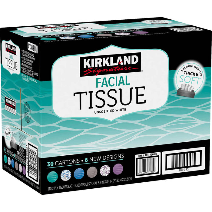 Kirkland Signature Facial Tissue, 110, 30-count - Home Deliveries
