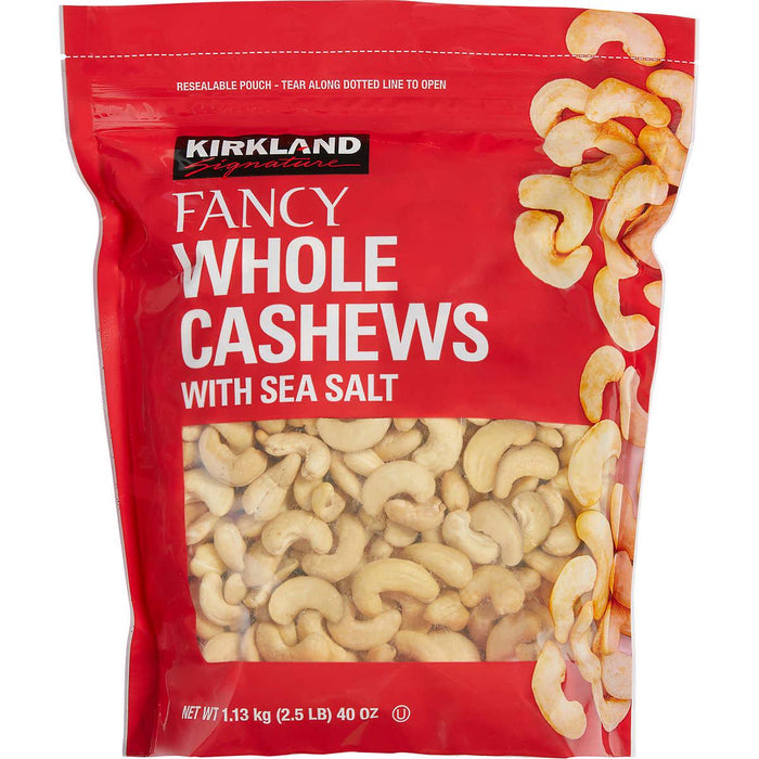 Kirkland Signature Fancy Whole Cashews, 2.5 lbs