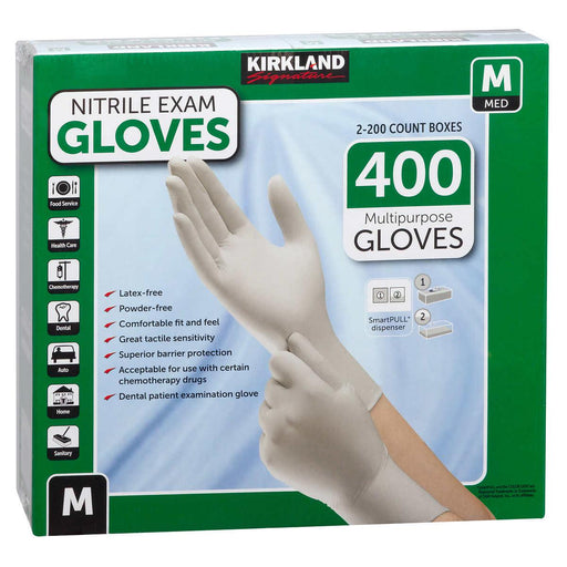 Kirkland Signature Nitrile Exam Gloves, 400-count ) | Home Deliveries