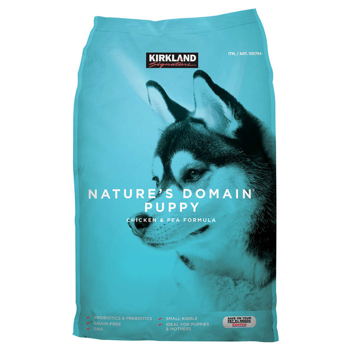 Kirkland Signature Nature's Domain Puppy Formula Chicken and Pea Dog Food 20 lb. ) | Home Deliveries