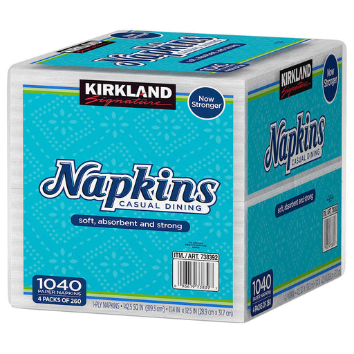 Kirkland Signature Napkin, 1-Ply, 260-count, 4-pack ) | Home Deliveries