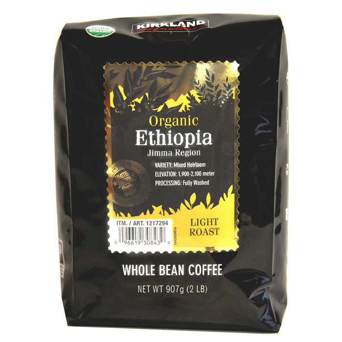 Kirkland Signature Organic Ethiopia Whole Bean Coffee, 2 lbs, 2-pack ) | Home Deliveries