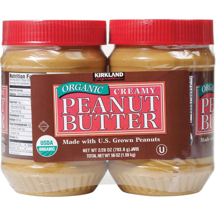 Kirkland Signature Organic Peanut Butter, 28 oz, 2-count ) | Home Deliveries