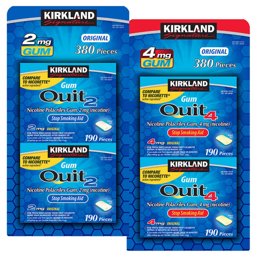 Kirkland Signature Quit Gum 2 mg. or 4 mg., 380 Pieces ) | Home Deliveries