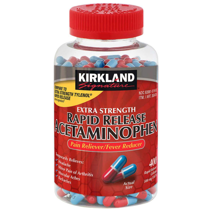 Kirkland Signature Extra Strength Acetaminophen 500 mg., 1,000 Caplets 