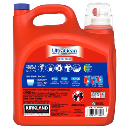 Kirkland Signature Ultra Clean HE Liquid Laundry Detergent, 146 loads, 194 fl oz