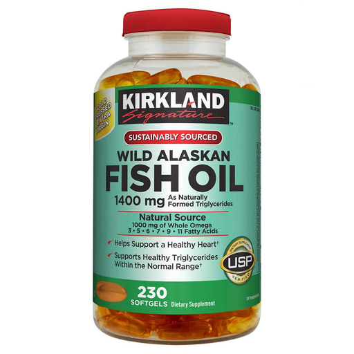 Kirkland Signature Wild Alaskan Fish Oil 1400 mg., 230 Softgels