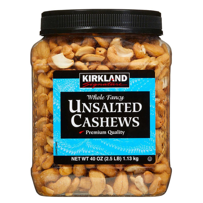 Kirkland Signature Whole Fancy Unsalted Cashews, 2.5 lbs ) | Home Deliveries