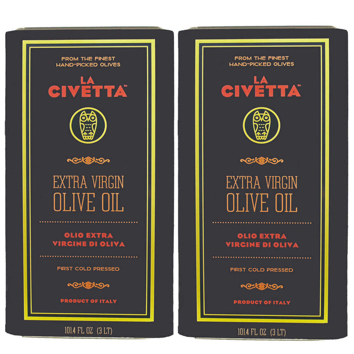 La Civetta Italian Extra Virgin Olive Oil 3L, Tins, 2-pack ) | Home Deliveries