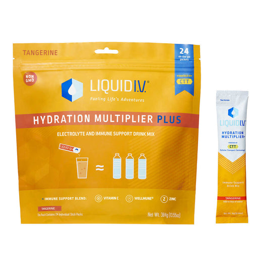 Liquid I.V. Hydration Multiplier Plus Immune Support, 24 Individual Serving Stick Packs in Resealable Pouch ) | Home Deliveries