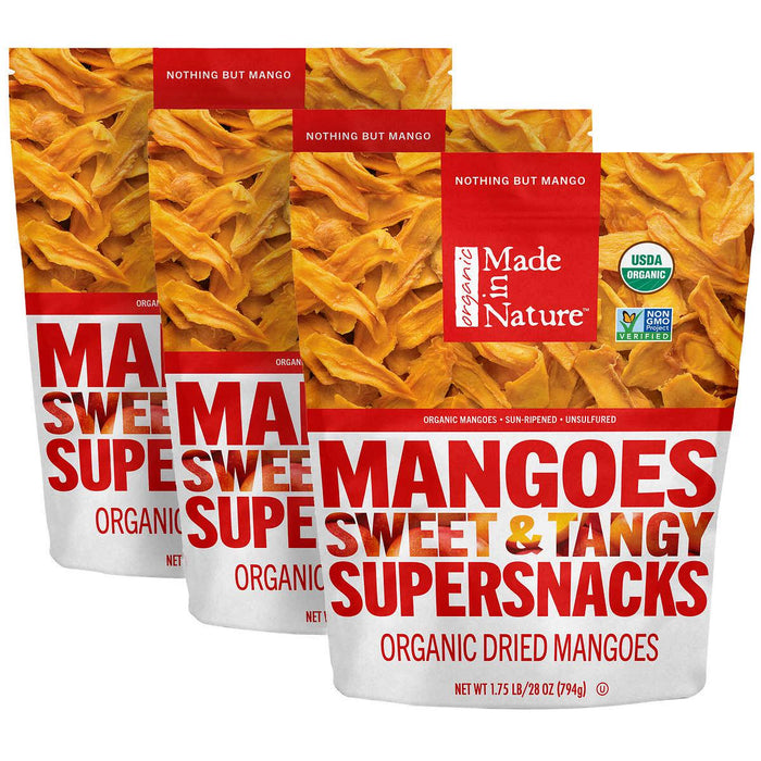 Made in Nature USDA Organic Dried Mangos 28 oz 3-pack ) | Home Deliveries