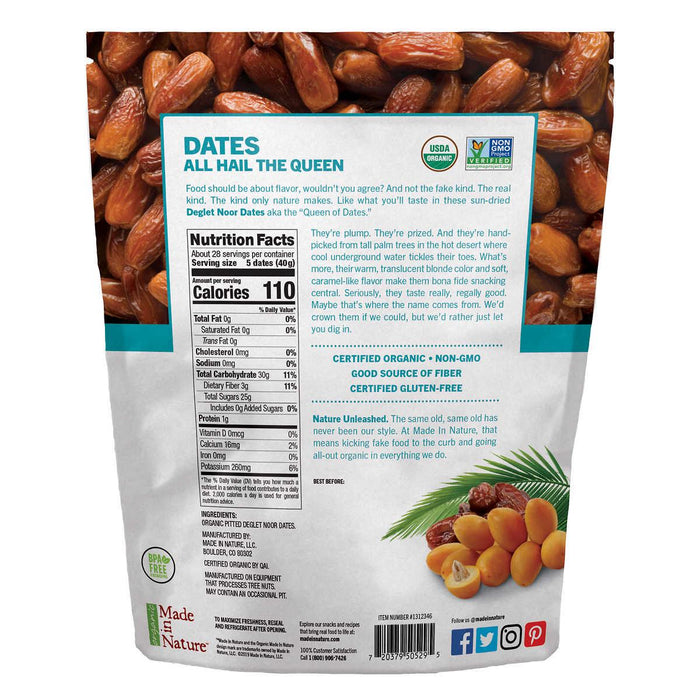 Made in Nature USDA Organic Dates 40 oz, 2-pack ) | Home Deliveries
