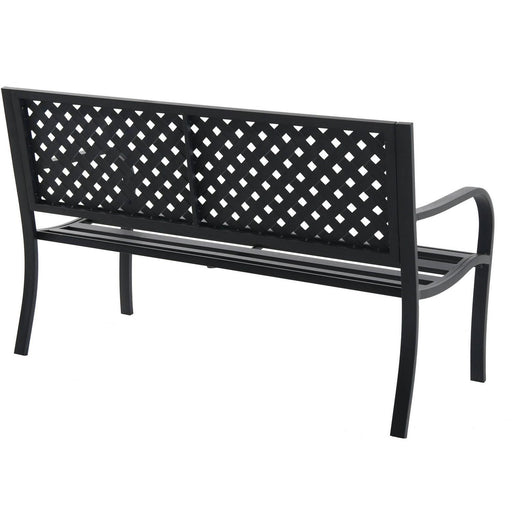 Patio and Garden Steel Bench - Black ) | Home Deliveries