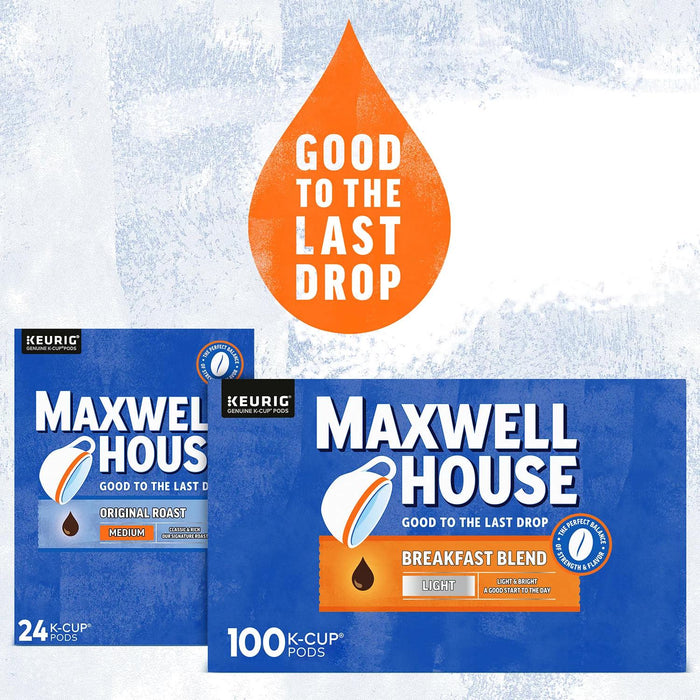 Maxwell House Breakfast Blend Light Roast K-Cup Coffee Pods (100 ct.) ) | Home Deliveries