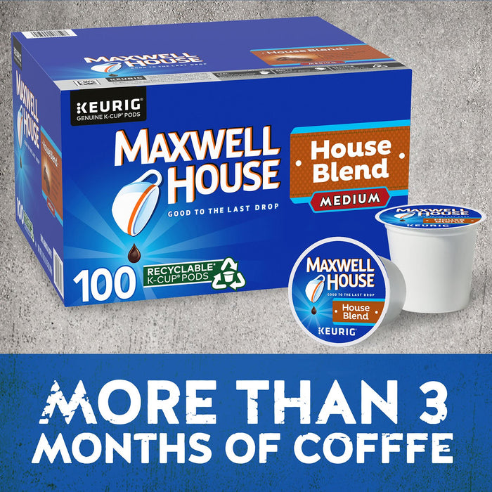 Maxwell House Medium Roast House Blend Coffee K-Cups (100 ct.) ) | Home Deliveries