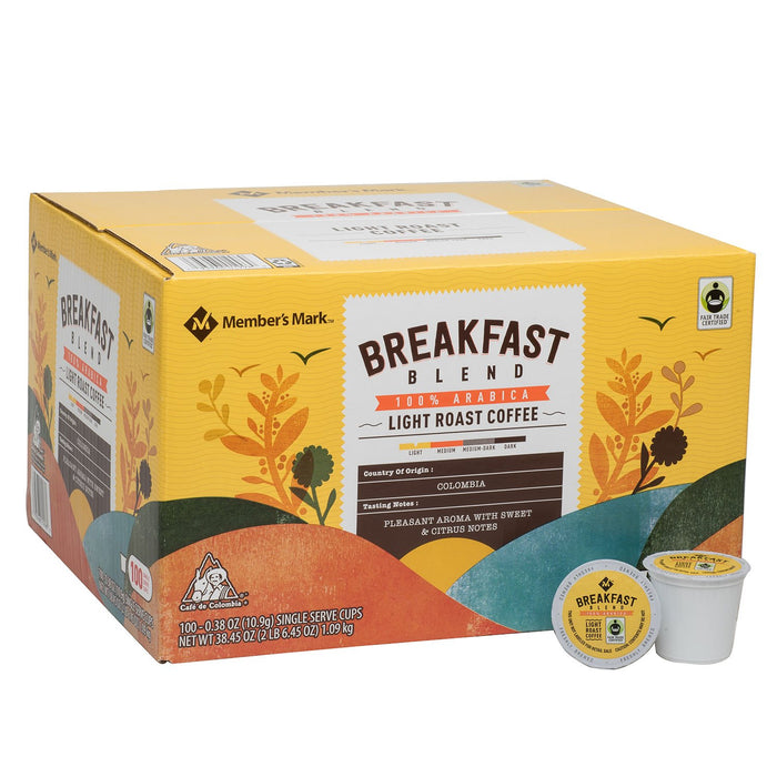 Member's Mark Breakfast Blend, Single-Serve Cups (100 ct.) ) | Home Deliveries