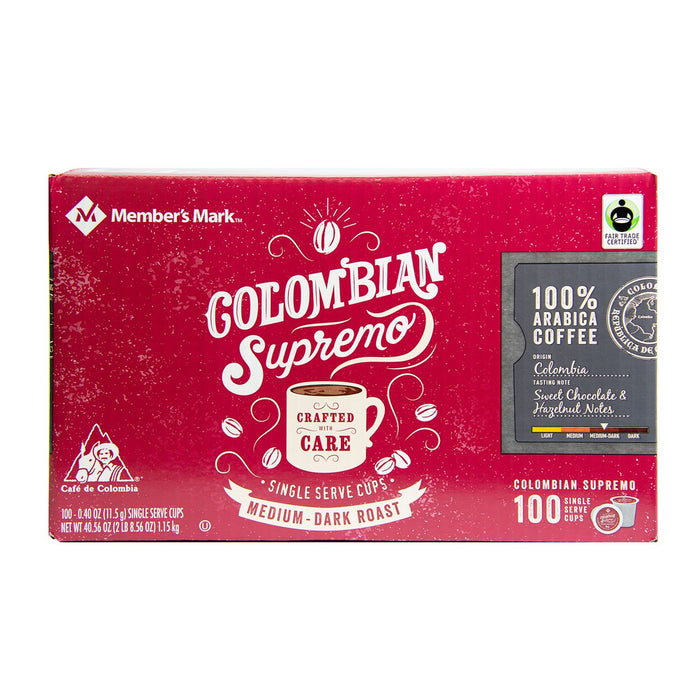 Member's Mark Colombian Supremo Coffee, Single-Serve Cups (100 ct.) ) | Home Deliveries