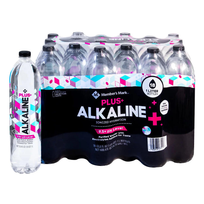 Member's Mark Plus+ Alkaline Water (1L., 18 pk.)