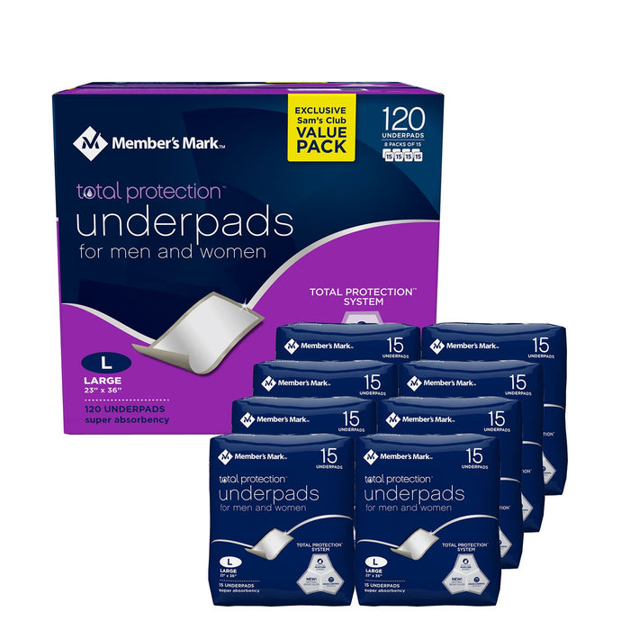 Member's Mark Underpads, 23 x 36 (120 count)