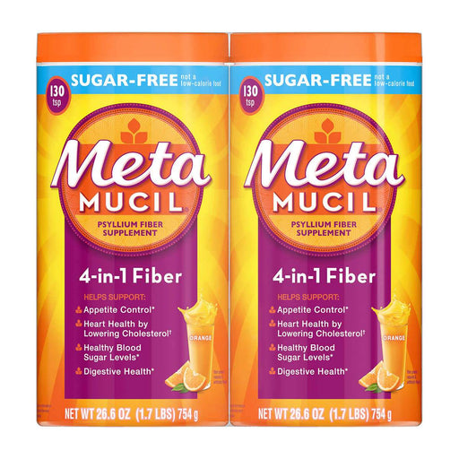 Metamucil Fiber Supplement, Orange Sugar Free, 260 Servings - Home Deliveries