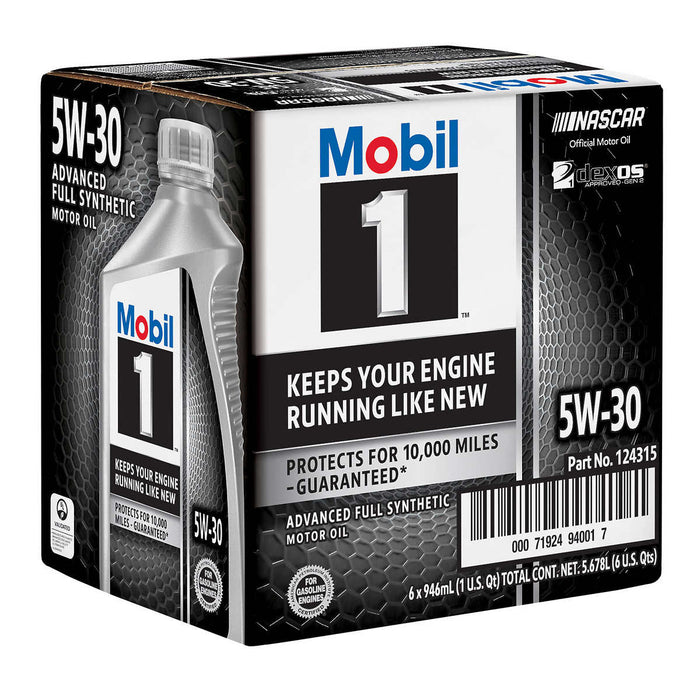 Mobil 1 Advanced Full Synthetic Motor Oil 5W-30, 1-Quart/6-Pack ) | Home Deliveries