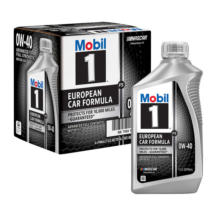 Mobil 1 FS European Car Formula Full Synthetic Motor Oil 0W-40, 1-Quart/6-Pack ) | Home Deliveries