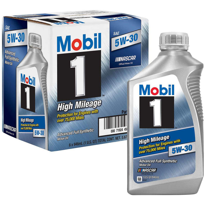 Mobil 1 High Mileage Full Synthetic Motor Oil 5W-30 - Home Deliveries