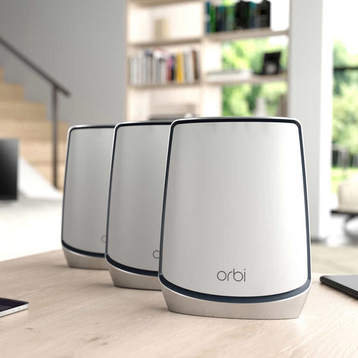 NETGEAR - Orbi RBK843S AX5700 WiFi 6 Mesh System, One Year Advanced Cyber Security Included ) | Home Deliveries