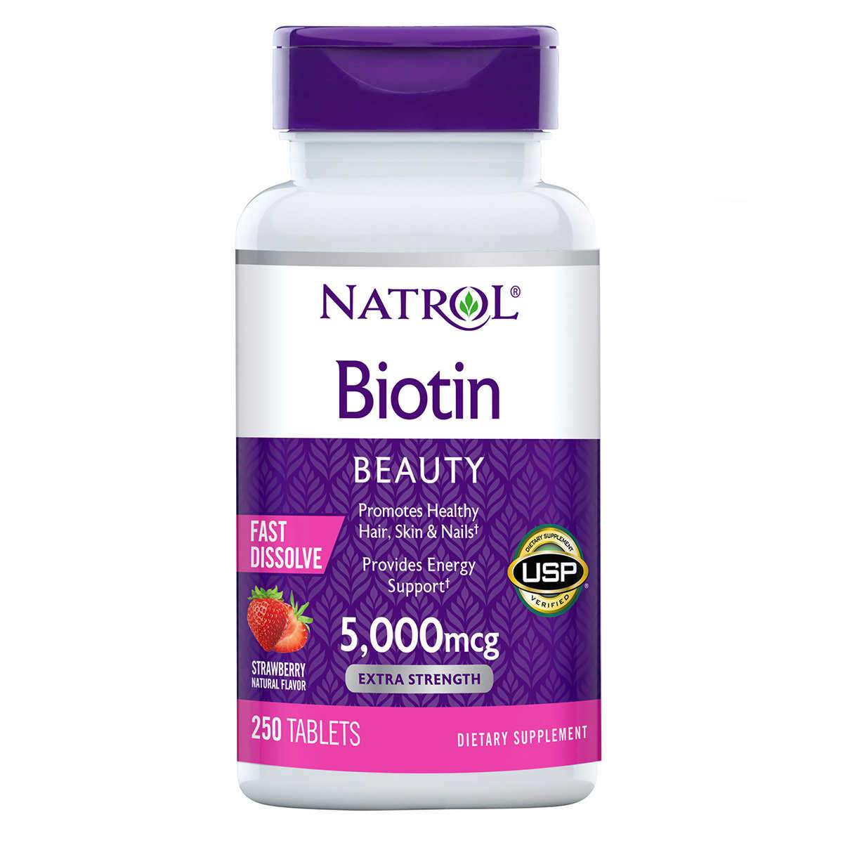 Natrol Biotin 5000 mcg., 250 Fast Dissolve Tablets - Home Deliveries