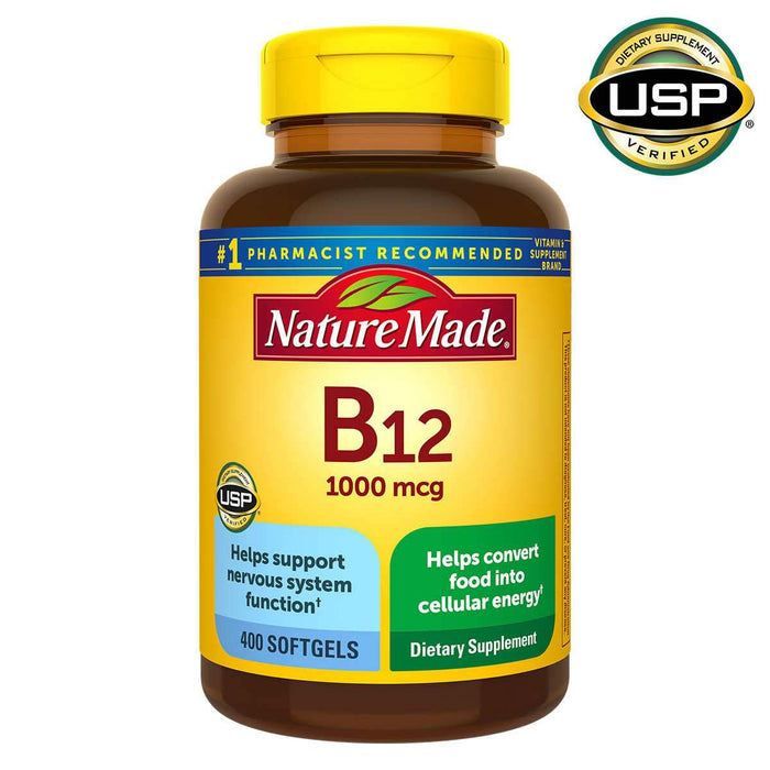 Nature Made Vitamin B12 1000 mcg., 400 Softgels - Home Deliveries