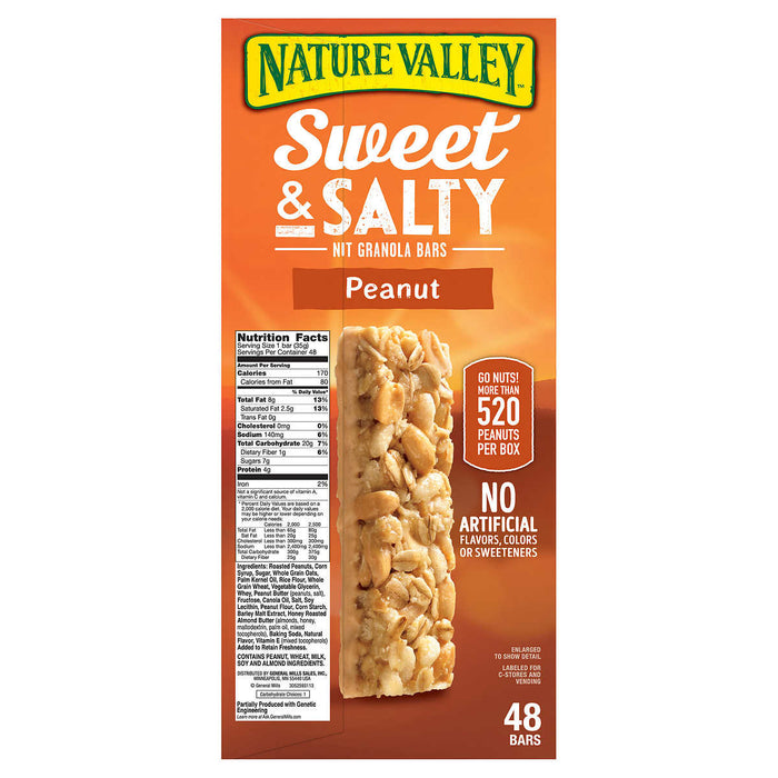 Nature Valley Sweet and Salty Granola Bar, Peanut, 1.2 oz, 48-count ) | Home Deliveries