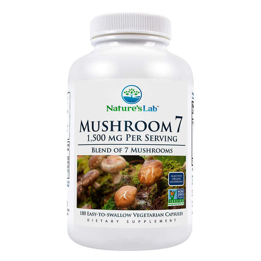 Nature's Lab Mushroom 7 1500 mg., 180 Vegetarian Capsules