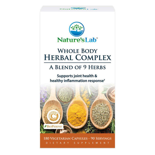 Nature's Lab Whole Body Herbal Complex, 180 Vegetarian Capsules - Home Deliveries